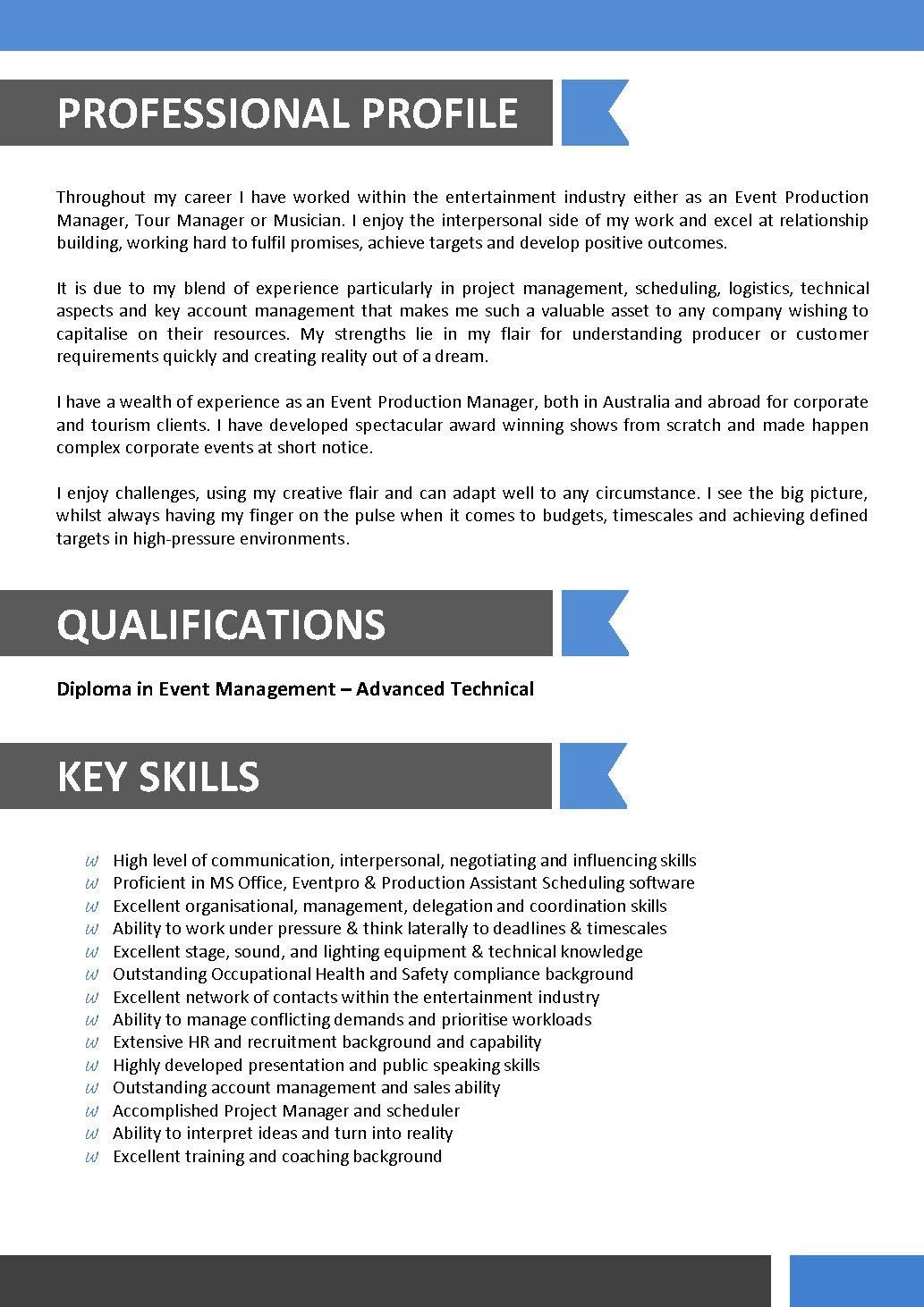 Sample Resume For Entertainment Industry Sample Resume For in proportions 1033 X 1462