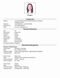 Sample Resume Format For Undergraduate Students Debandje for proportions 1275 X 1650