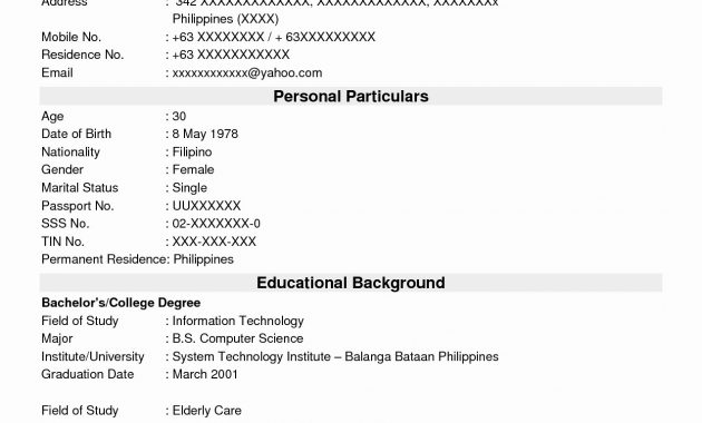 Sample Resume Format For Undergraduate Students Debandje for proportions 1275 X 1650