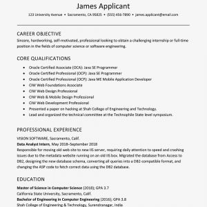 Sample Resume Of Experienced New Grad for size 1000 X 1000