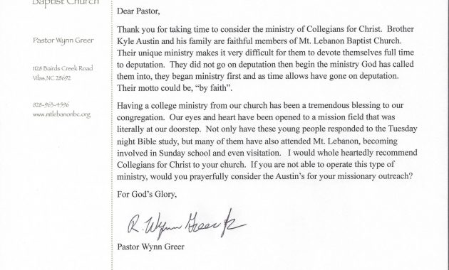 Sample Scholarship Recommendation Letter From Pastor Debandje pertaining to size 2550 X 3300