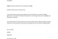Sample Thank You Letter For Recommendation For College intended for sizing 793 X 1122
