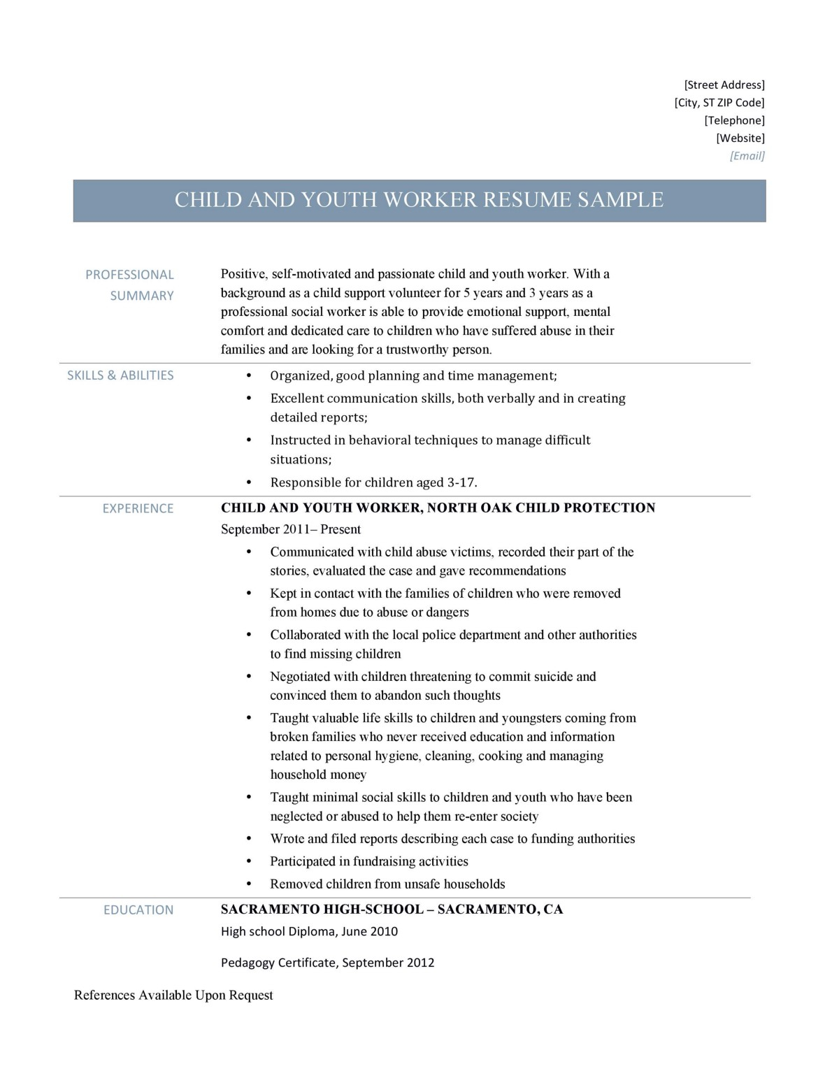 Sample Youth Care Worker Resume Debandje in sizing 1200 X 1552