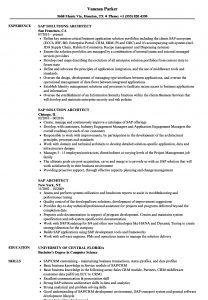 Sap Architect Resume Samples Velvet Jobs inside sizing 860 X 1240