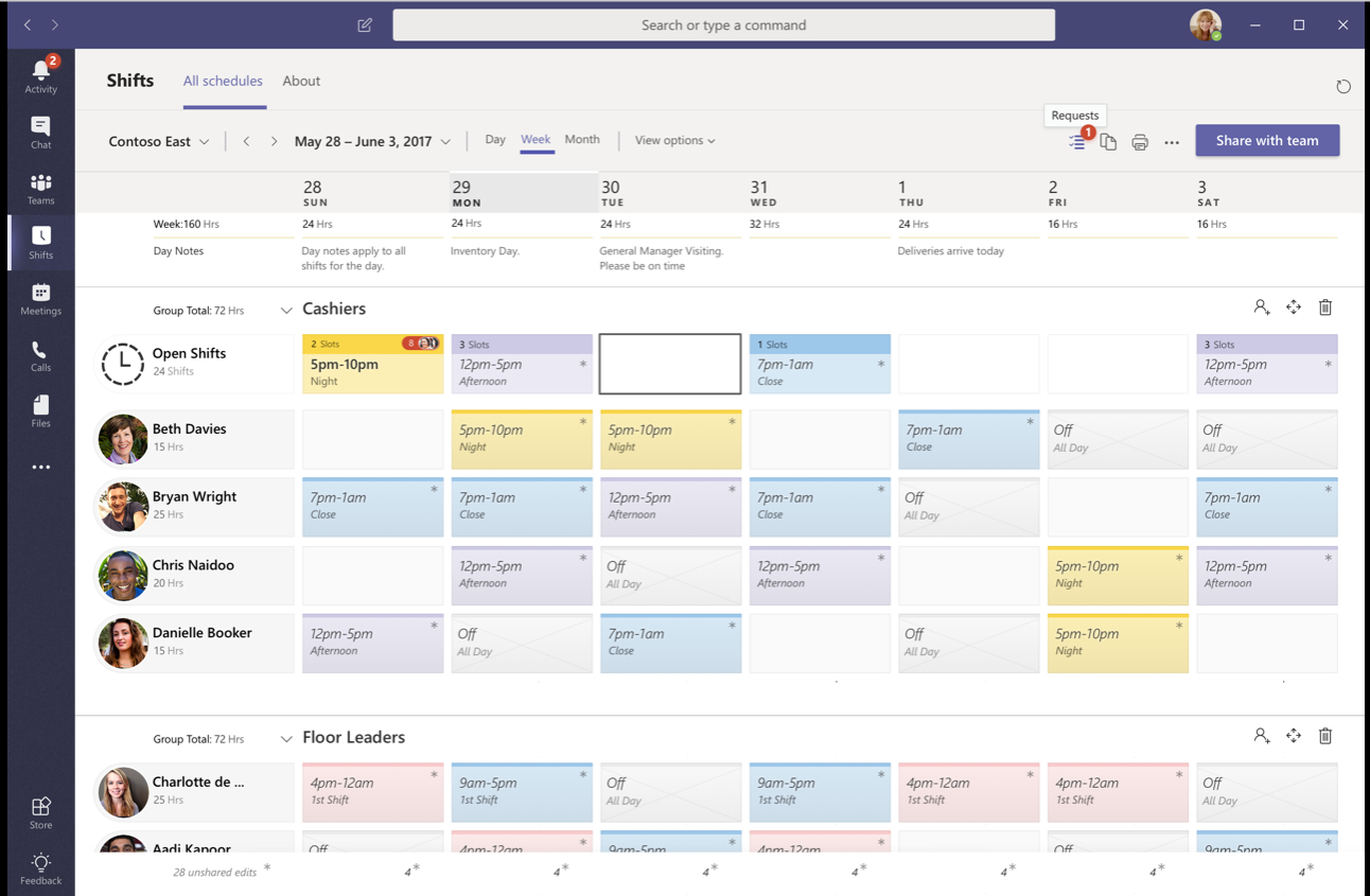 Schedule Staff Shifts Office Support with regard to sizing 1292 X 845