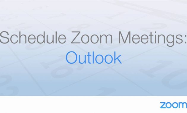 Schedule Zoom Meetings With Outlook pertaining to proportions 1280 X 720