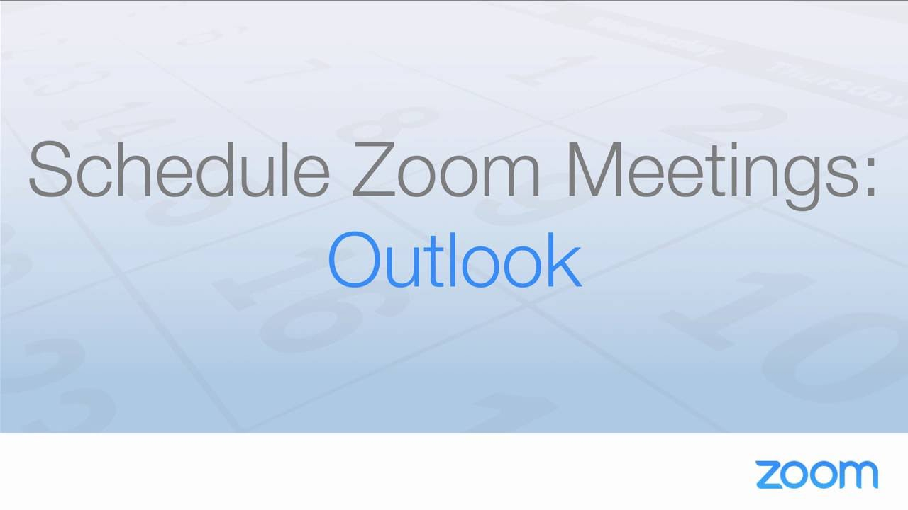 schedule a zoom meeting