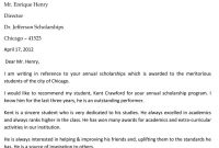 Scholarship Recommendation Letter 20 Sample Letters With inside proportions 750 X 1058