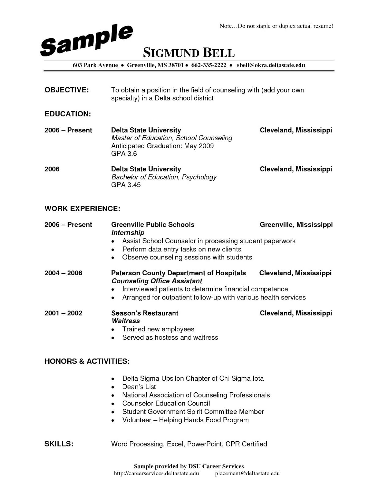 School Counselor Resume Sample 2019 Cv Examples 2020 with proportions 1236 X 1600