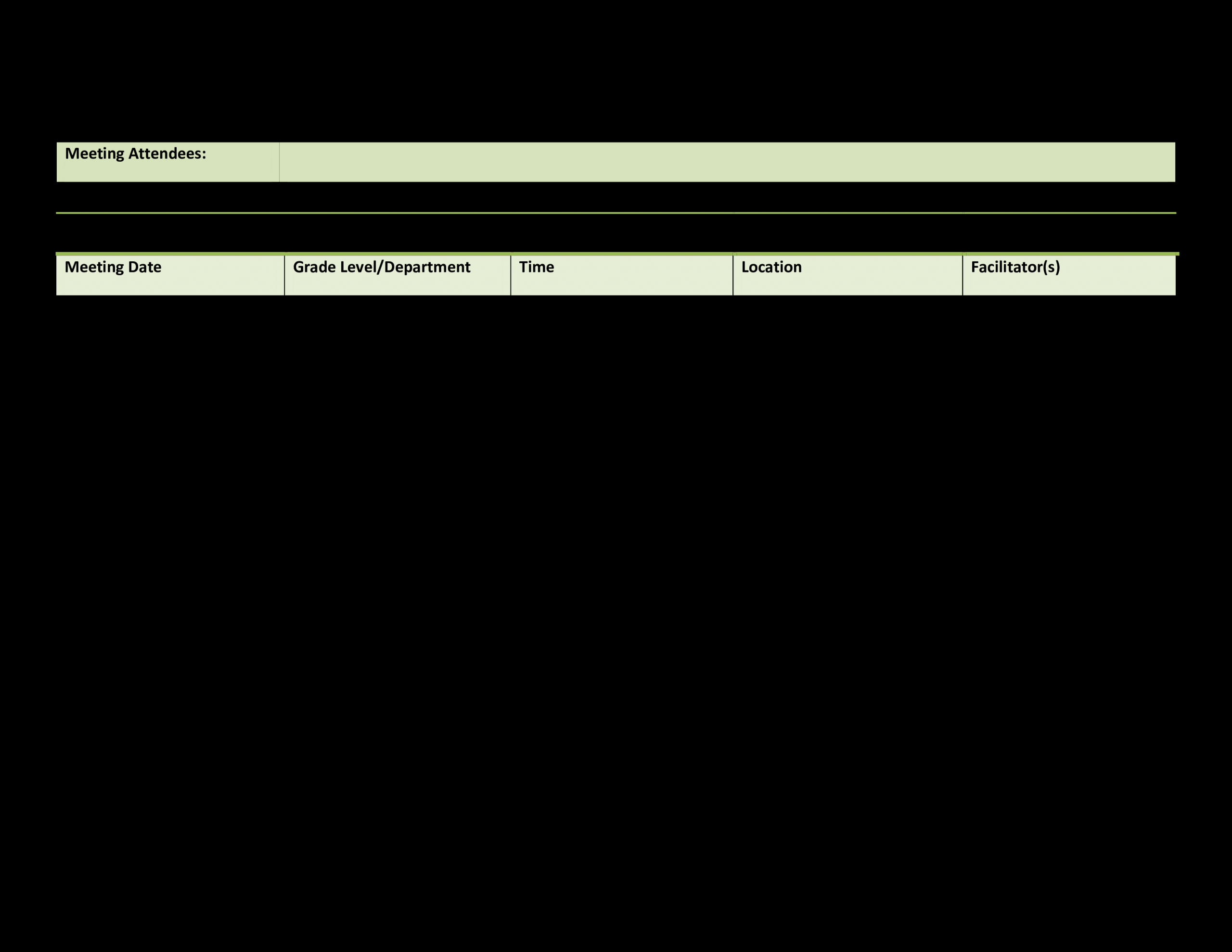 School Department Meeting Agenda Templates At within sizing 3300 X 2550