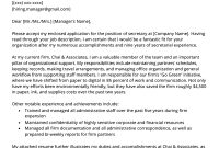 Secretary Cover Letter Example Resume Genius intended for proportions 800 X 1132