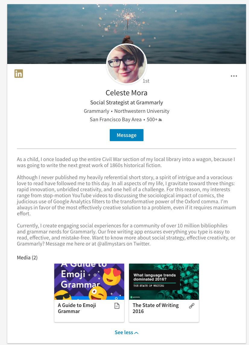 Secrets Of The Best Linkedin Summaries With Examples Grammarly for sizing 826 X 1144