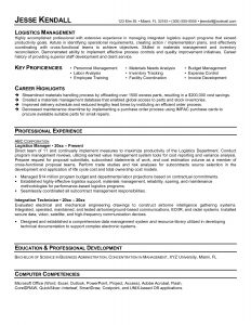 Senior Logistic Management Resume Logistics Manager Resume for sizing 1275 X 1650