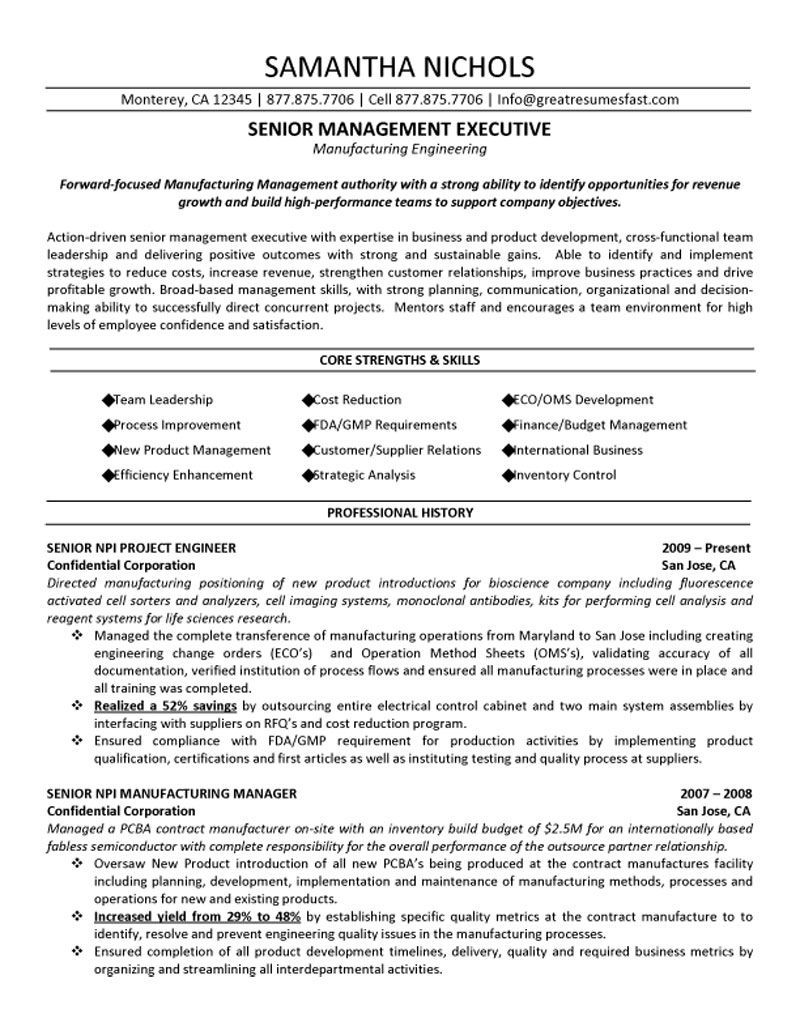 Senior Management Executive Manufacturing Engineering intended for measurements 800 X 1035