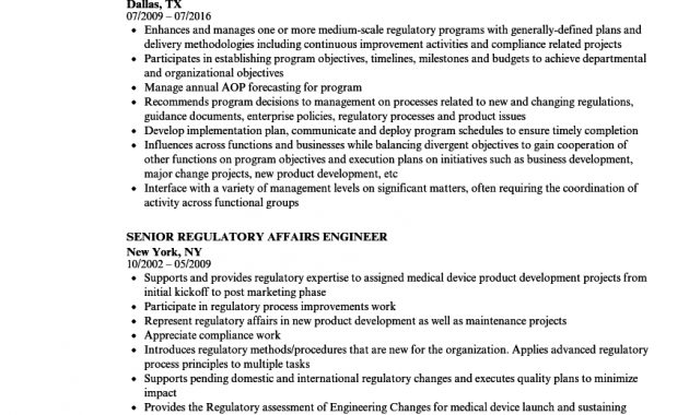 Senior Regulatory Affairs Resume Samples Velvet Jobs regarding size 860 X 1240