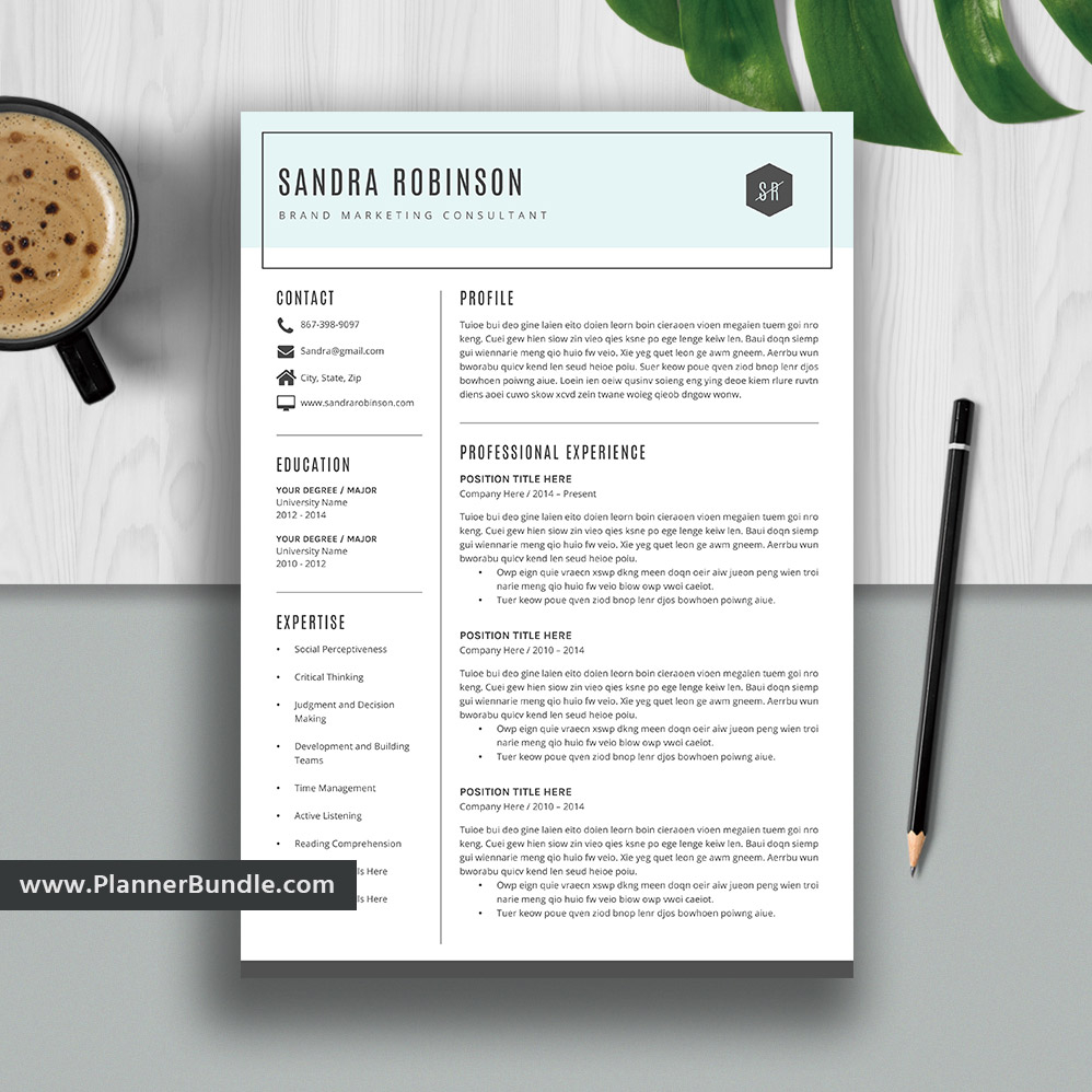 Simple Resume Template Modern Cv Template Student Word Resume Professional Resume Teacher Resume Cover Letter Job Winning Resume Instant throughout dimensions 998 X 998