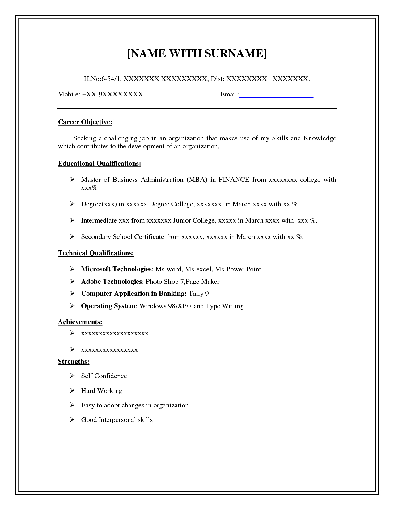 Simple Student Resumes Debandje regarding measurements 1275 X 1650