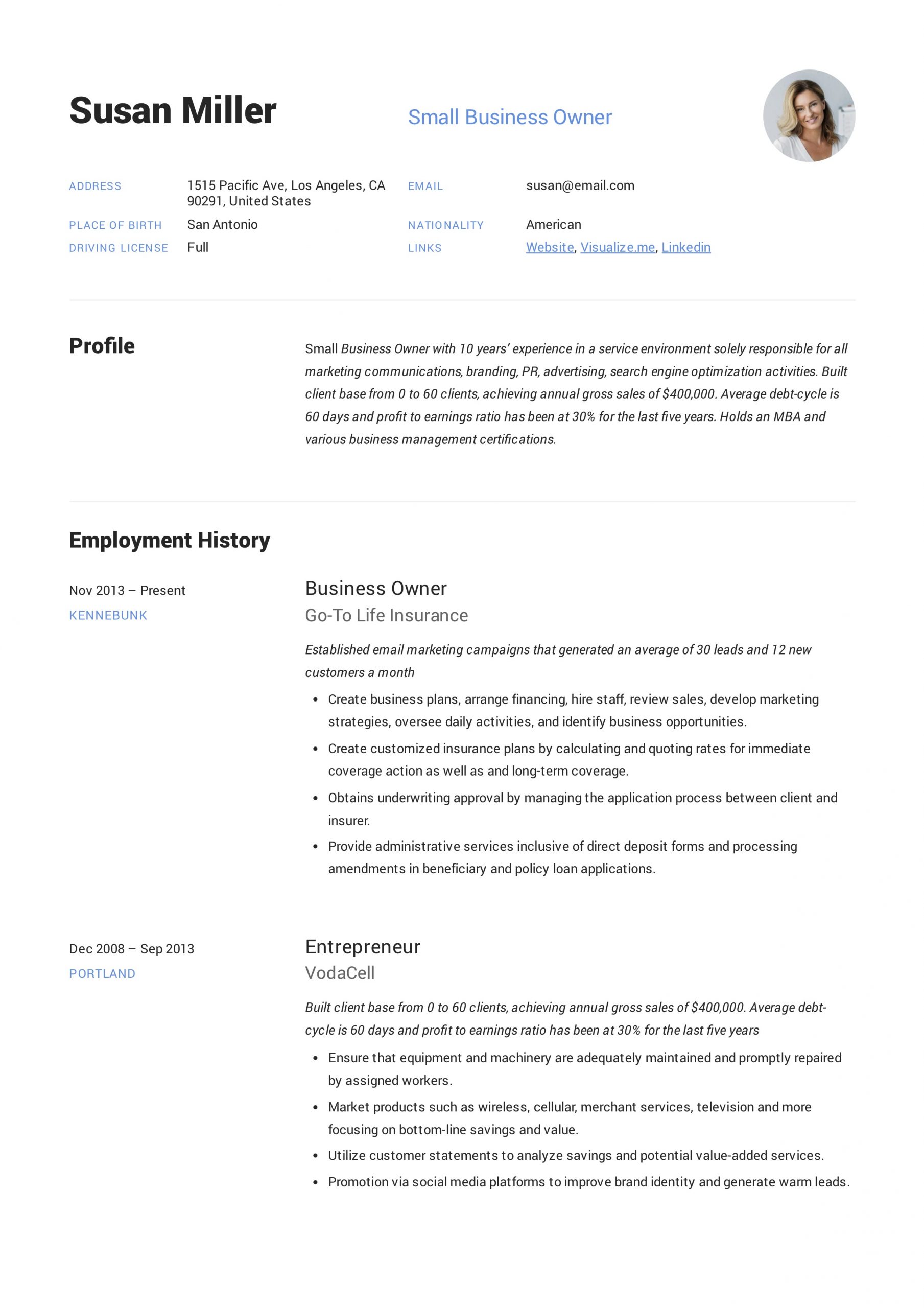 Small Business Owner Resume Guide 12 Examples Pdf 2019 in dimensions 2478 X 3507