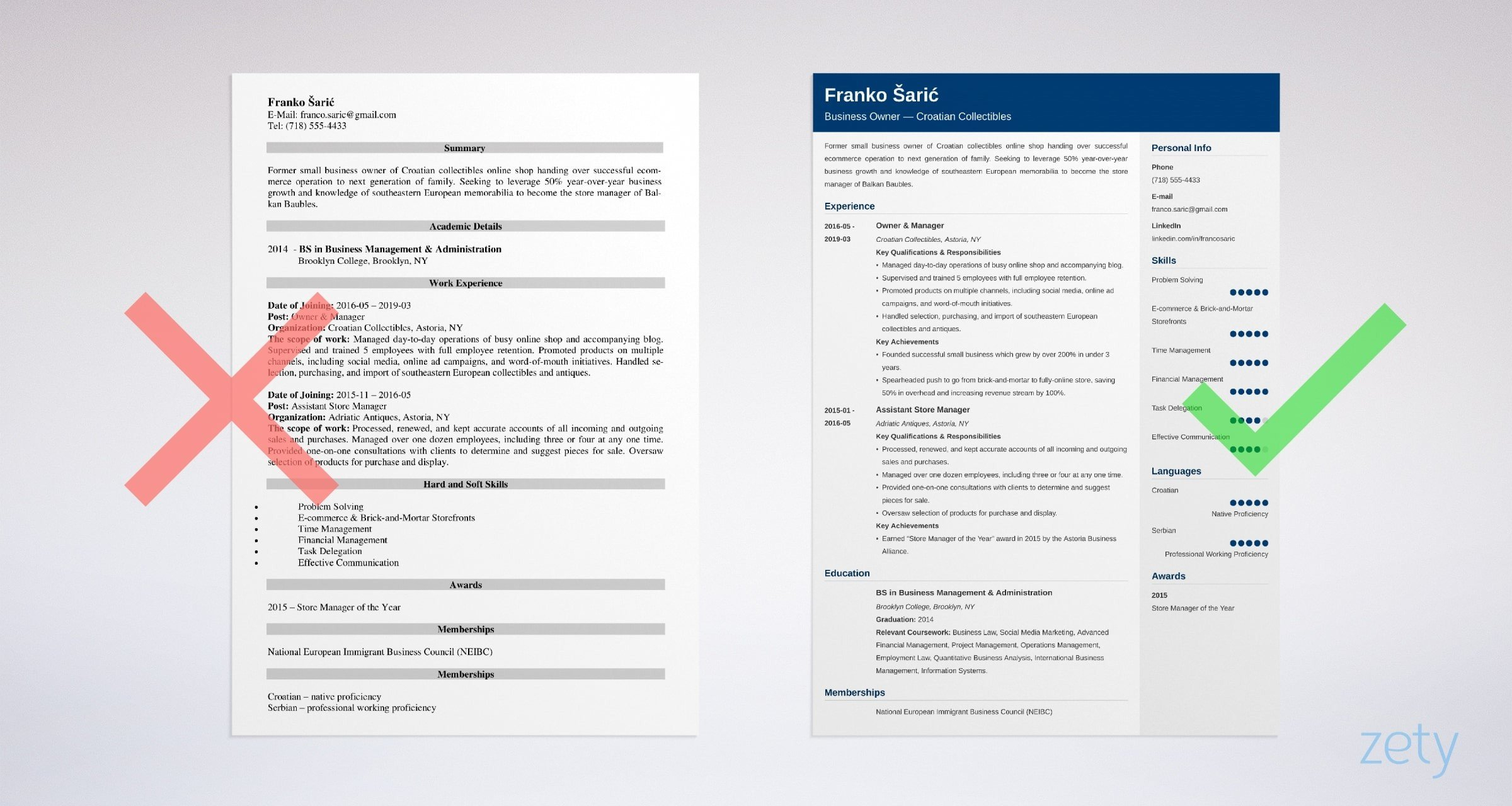 Small Business Owner Resume Sample For Job Transition inside dimensions 2400 X 1280