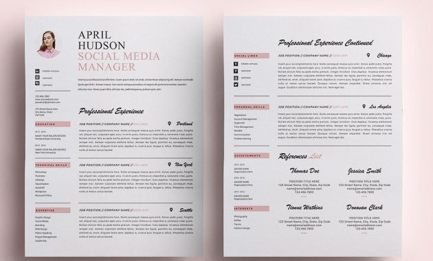 Social Media Resume Template Cv Cv Template Templates pertaining to sizing 1000 X 1000