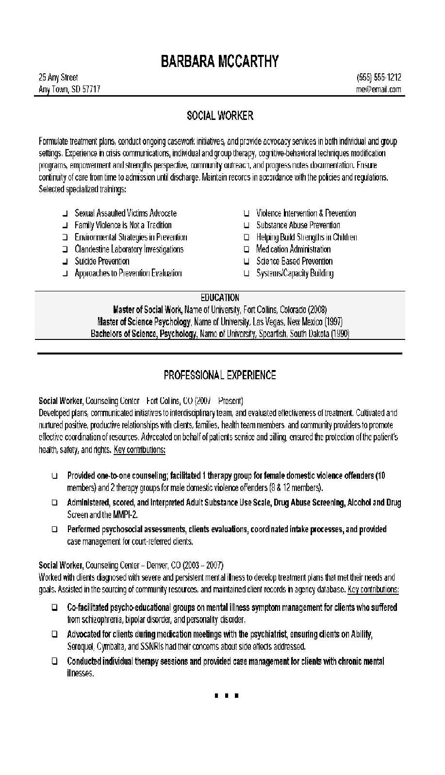 Social Work Social Work Resume Objective Statement throughout sizing 917 X 1596