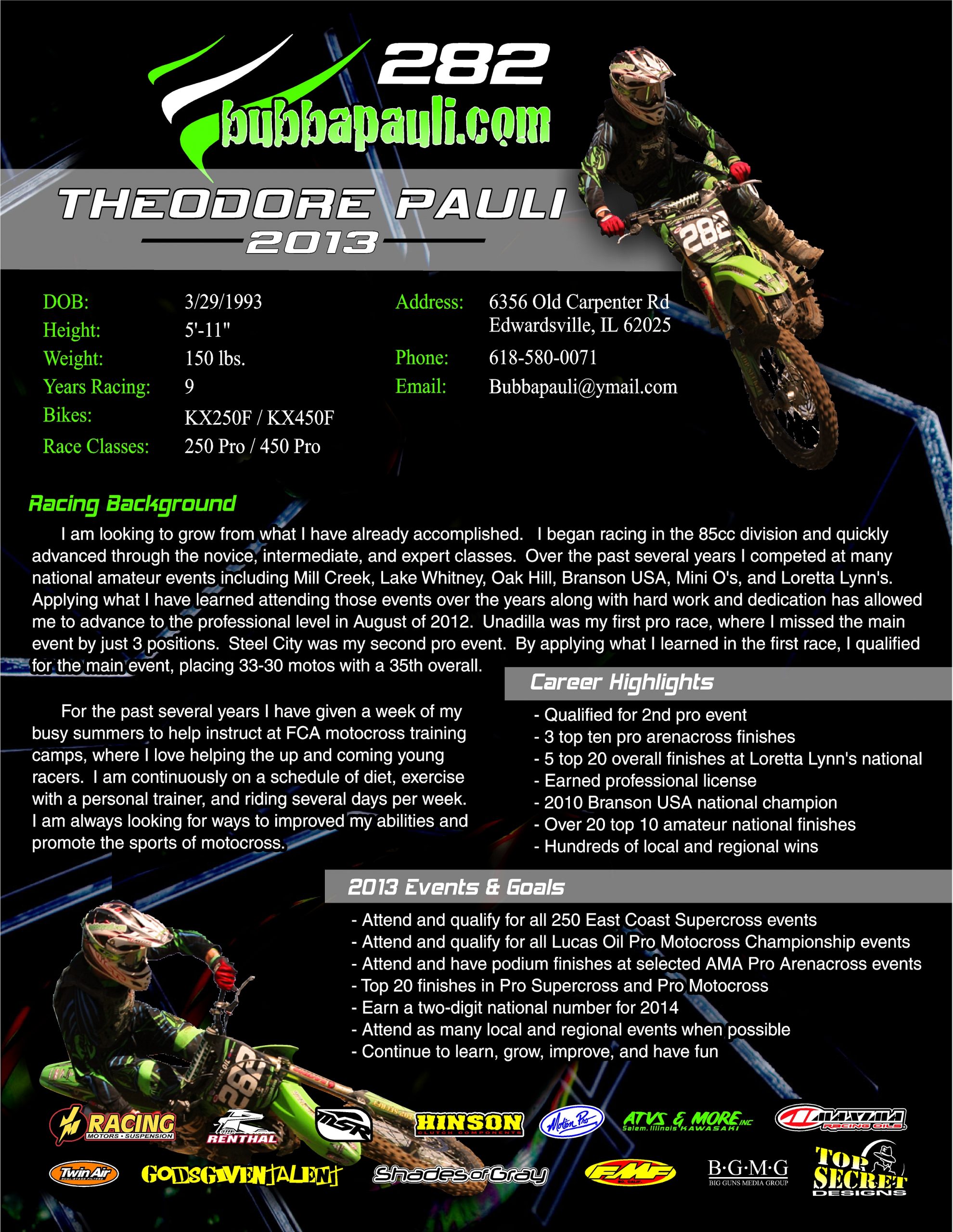 Motocross Racing Resume Template • Invitation Template Ideas