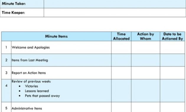 Staff Meeting Agenda Template Excel Word Templates pertaining to sizing 1280 X 720