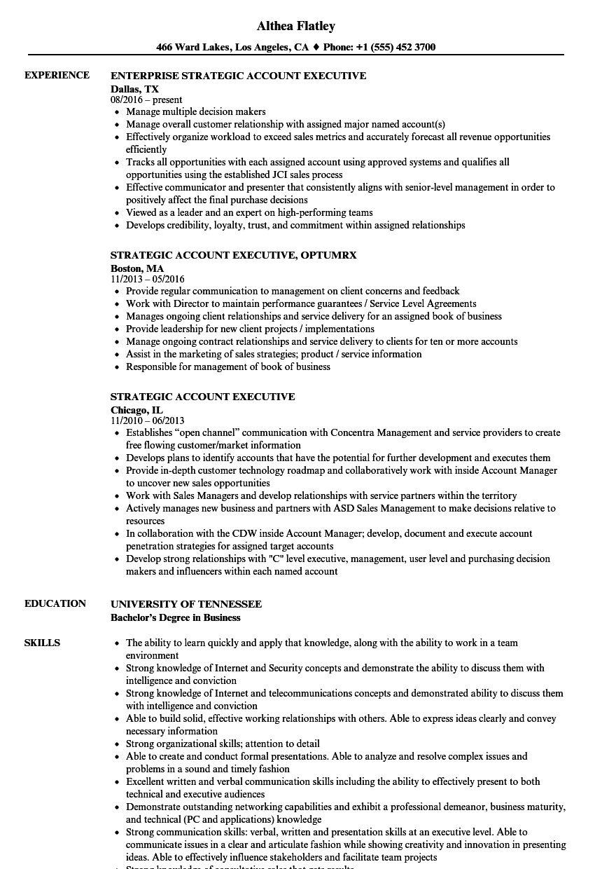 Strategic Account Executive Resume Samples Velvet Jobs within sizing 860 X 1240