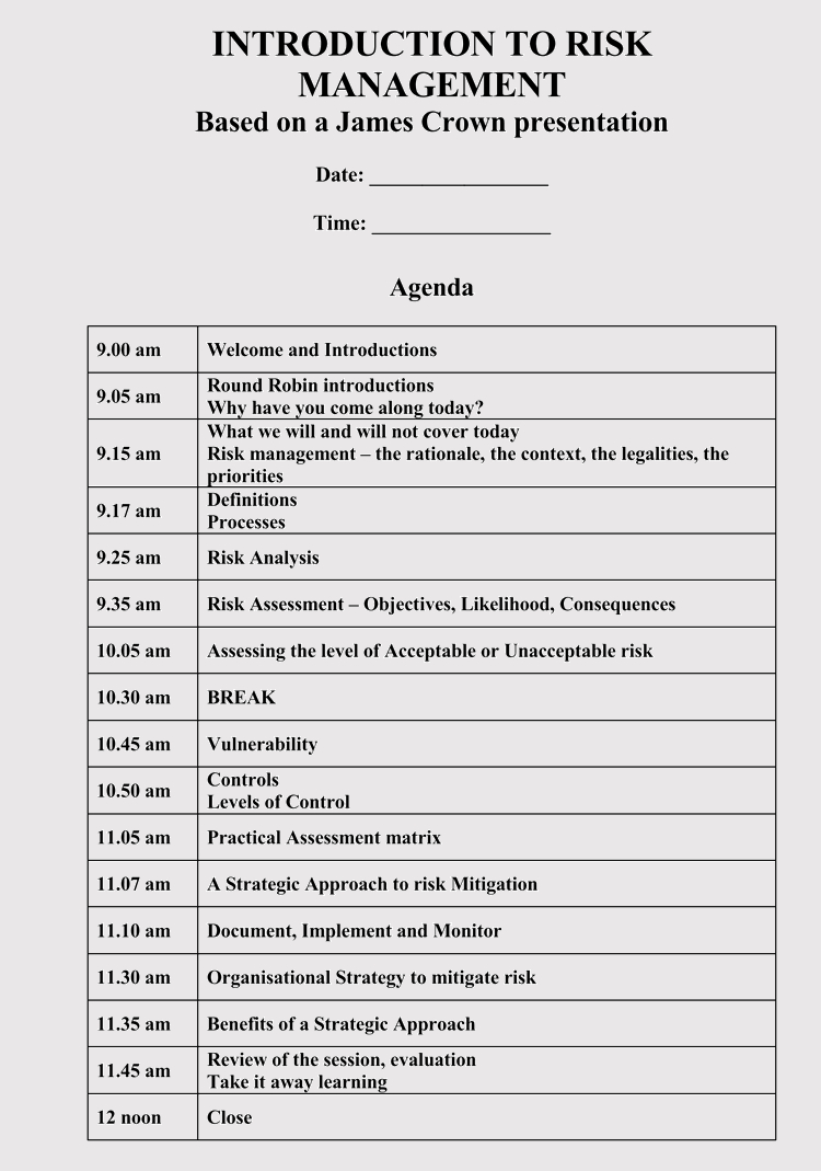 Strategic Management Meeting Agendas 10 Free Templates with sizing 750 X 1069