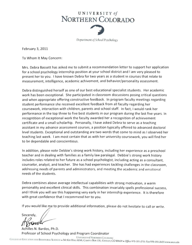 Strong Letter Of Recommendation Example Debandje with sizing 728 X 929