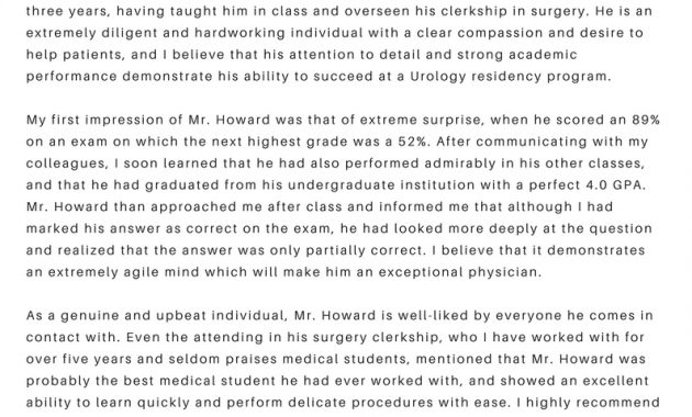 Strong Letter Of Recommendation For Residency Debandje with regard to measurements 794 X 1123