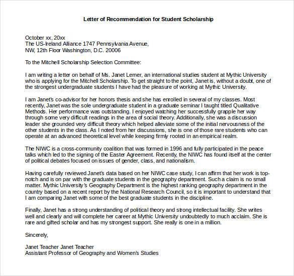 Strong Recommendation Letter For Scholarship Debandje within size 585 X 550