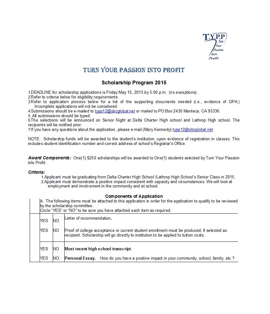 Student Application Template Enom intended for proportions 865 X 1005