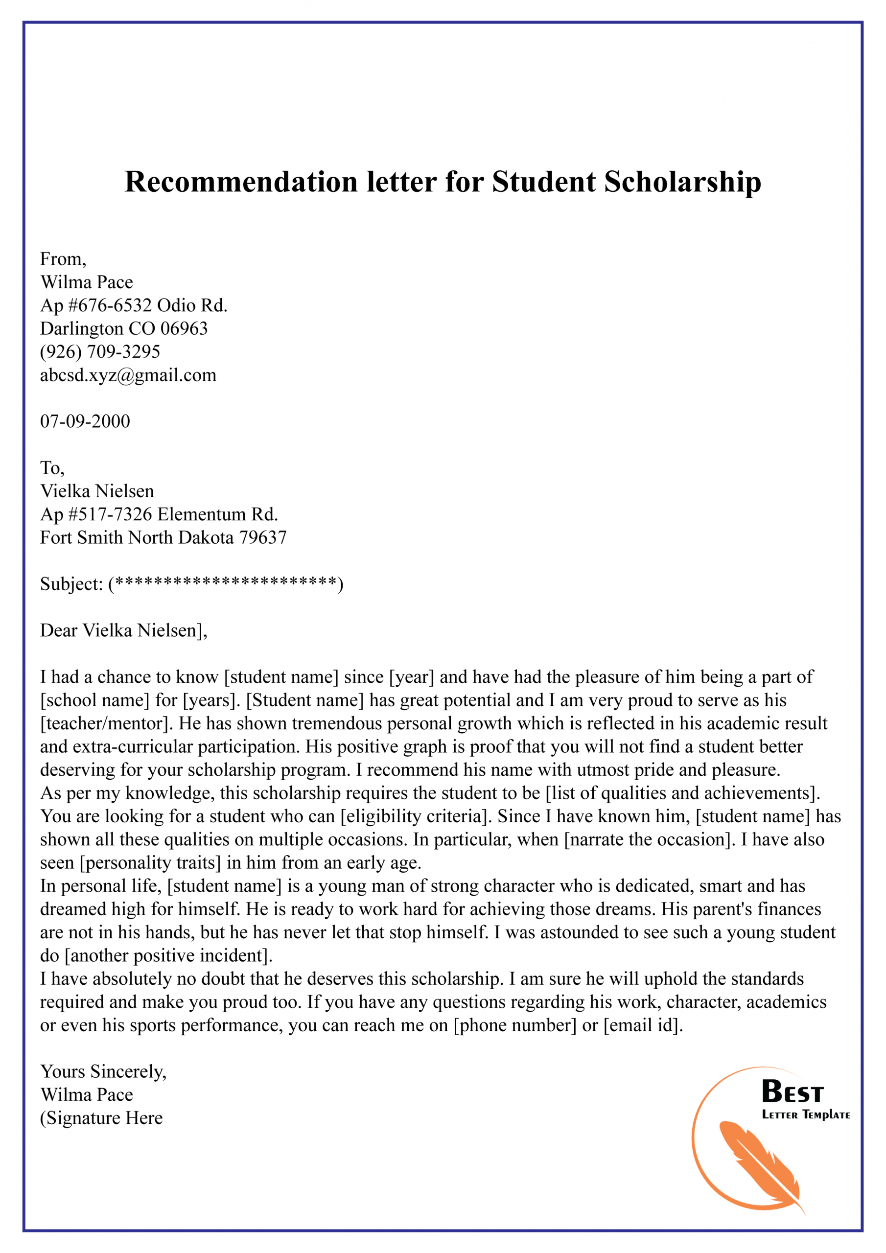 University Of North Dakota Recommendation Letter • Invitation Template ...