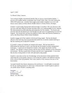 Student Teacher Recommendation Letter Examples Letter Of for size 5100 X 6600