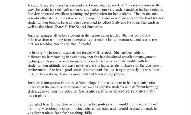 Student Teacher Recommendation Letter Examples Letter Of with regard to measurements 5100 X 6600