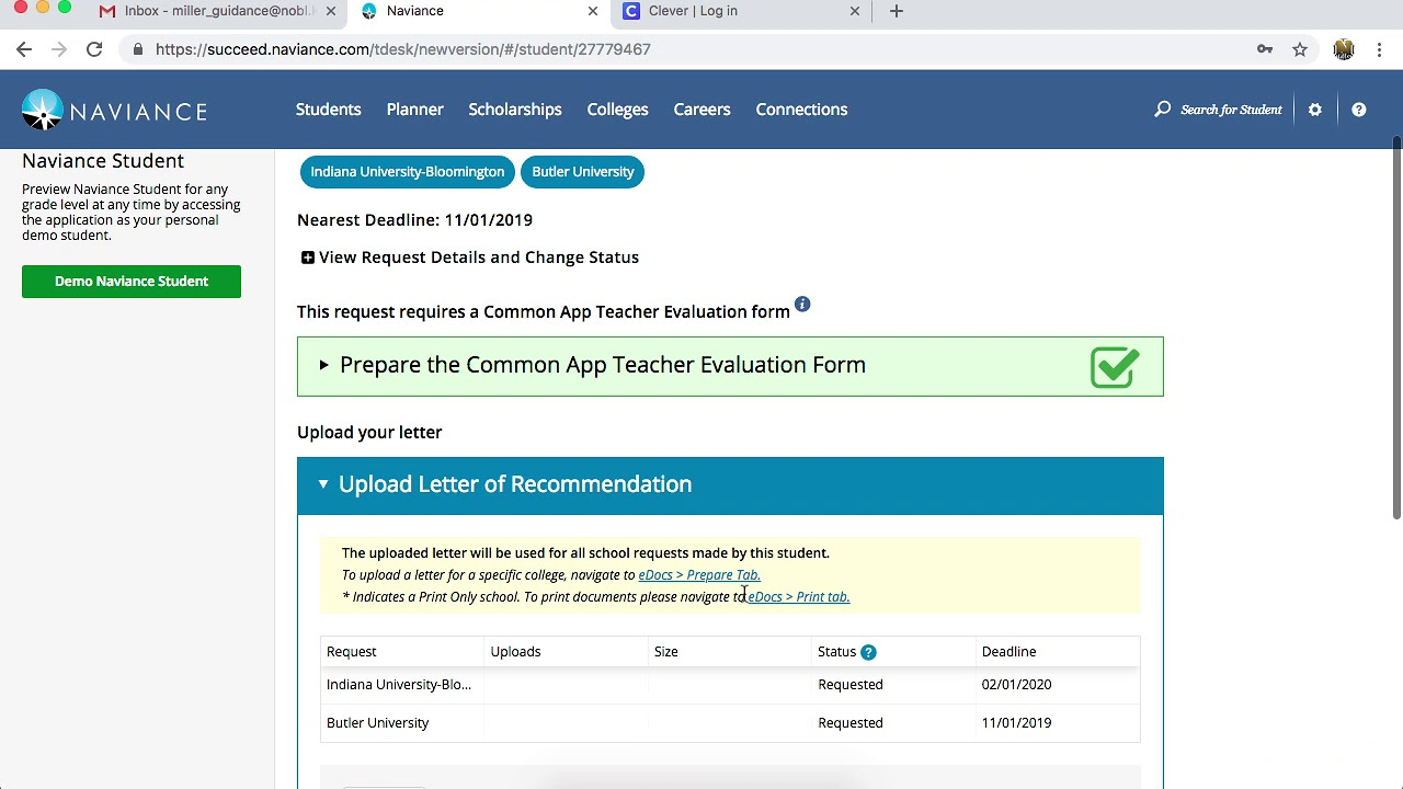 Submitting Teacher Letters Of Recommendation In Naviance throughout measurements 1280 X 720