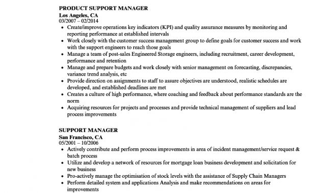 Support Manager Resume Samples Velvet Jobs in size 860 X 1240