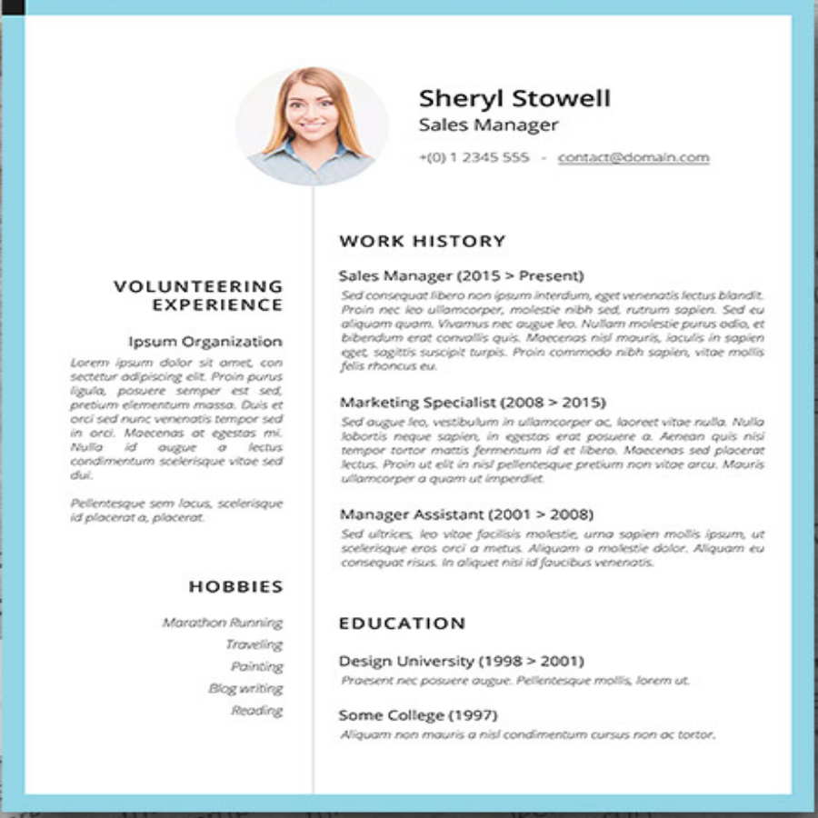 Sweet Simple A Light Professional Cv Template Steven with measurements 900 X 900