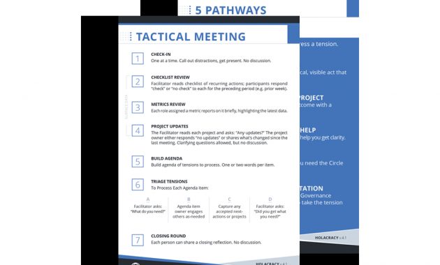 Tactical Meetings Holacracy pertaining to measurements 1000 X 1000