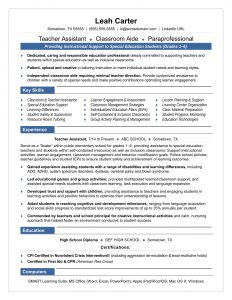 Teacher Assistant Resume Sample Monster in measurements 1700 X 2200