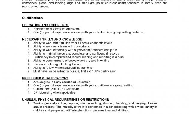 Teacher Assistant Sample Resume Sample Resume Of Teachers in dimensions 1275 X 1650