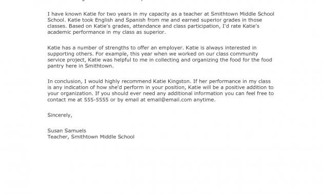 Teacher Letter Of Recommendation From Parent Debandje pertaining to size 1275 X 1650