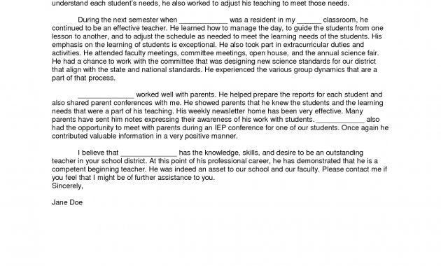 Teacher Recommendation Letter A Letter Of Recommendation throughout size 1275 X 1650