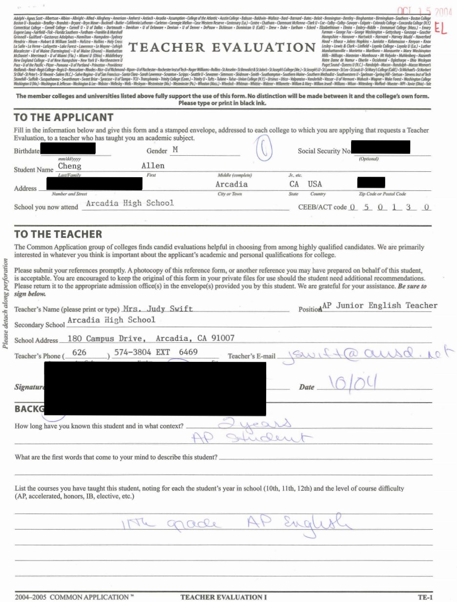 Counselor Recommendation Letter Common App Invitation Template Ideas