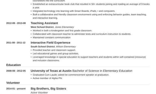 Teacher Resume Examples Template Skills Tips in sizing 990 X 1400