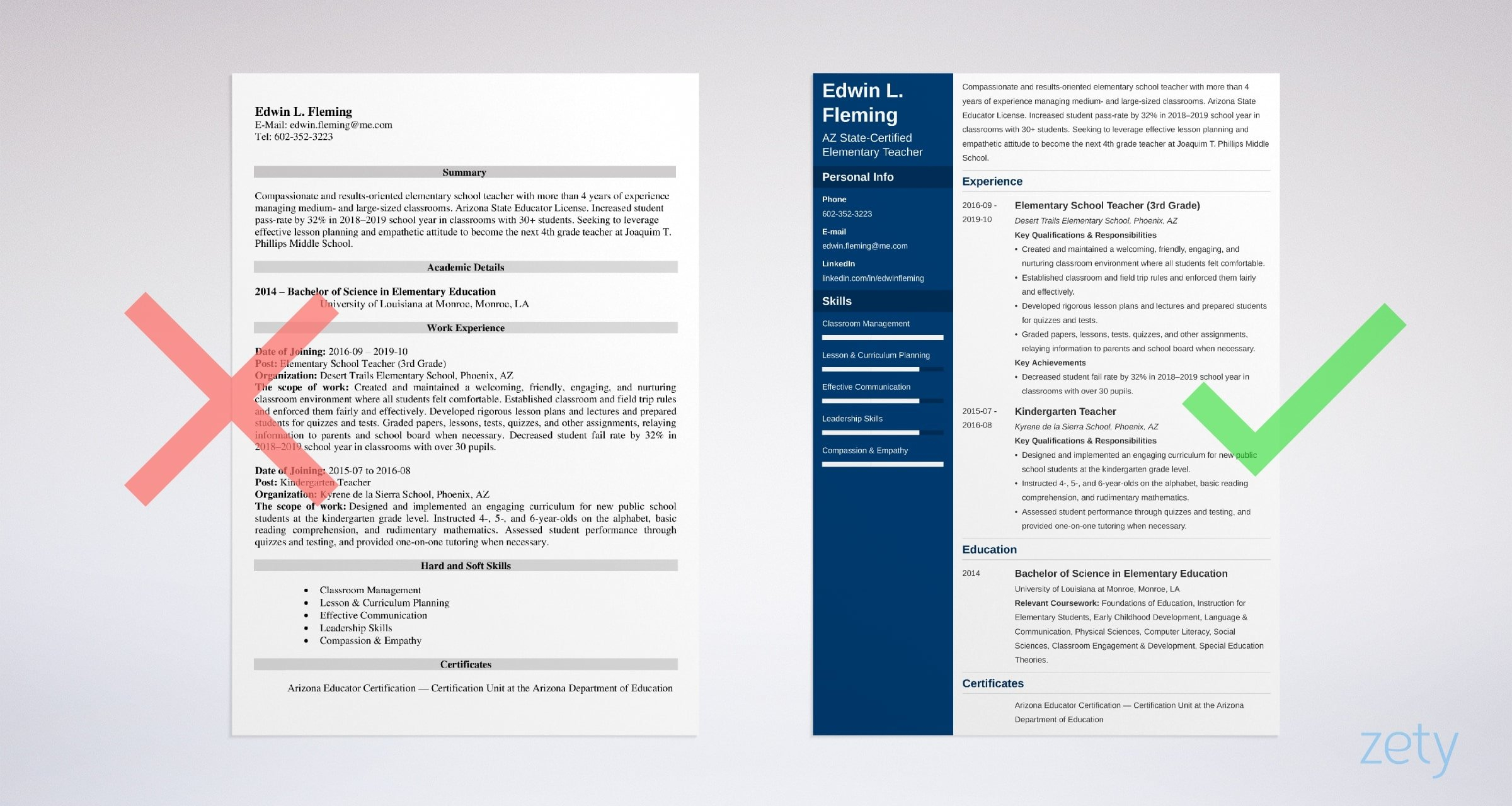 Teacher Resume Examples Template Skills Tips with dimensions 2400 X 1280