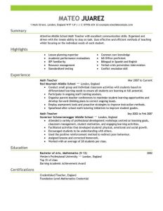 Teaching Modle De Cv Enseignant Cv Lettre De Motivation throughout measurements 800 X 1035