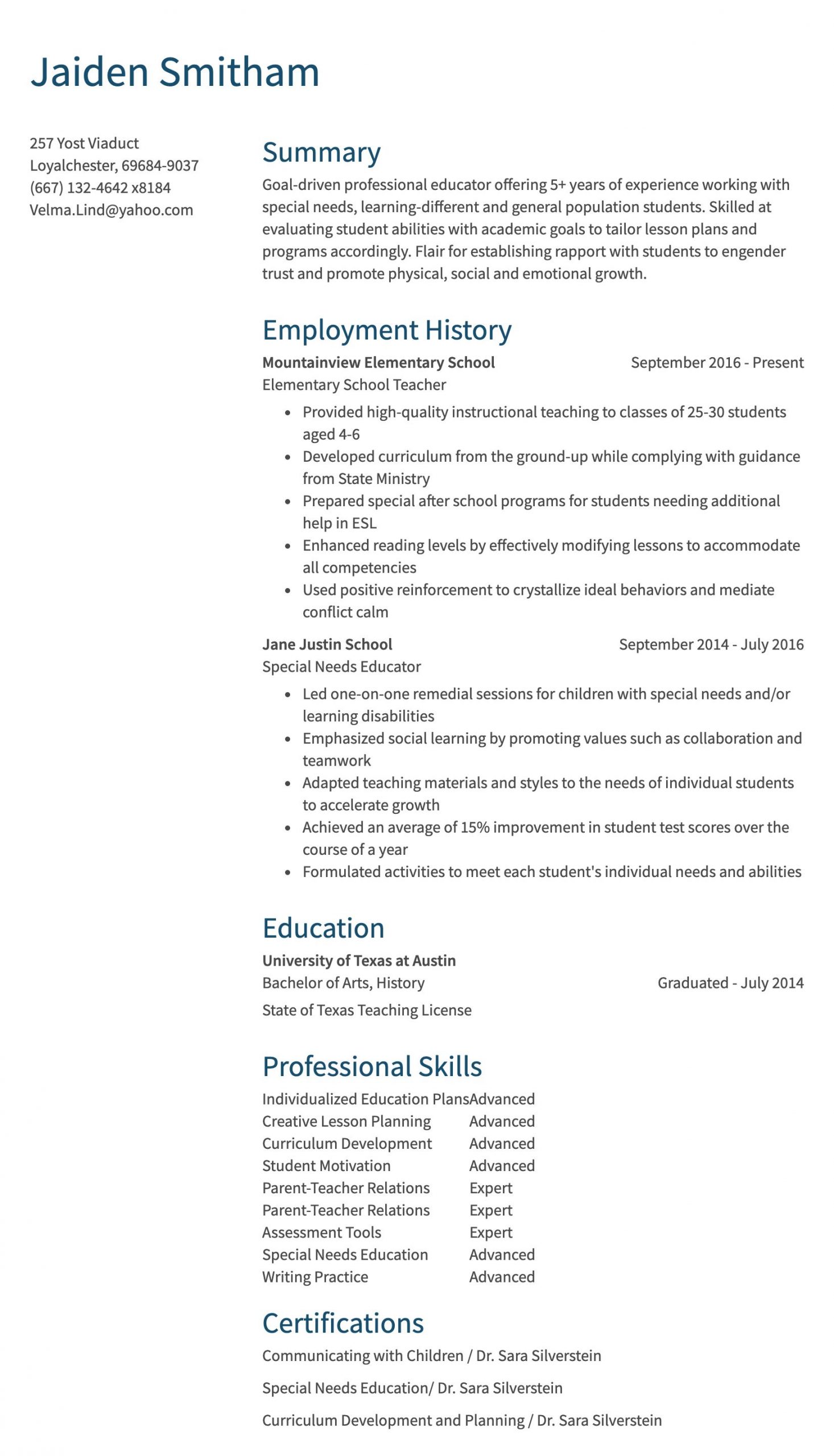 Teaching Resume Sample Resume throughout measurements 1650 X 2882