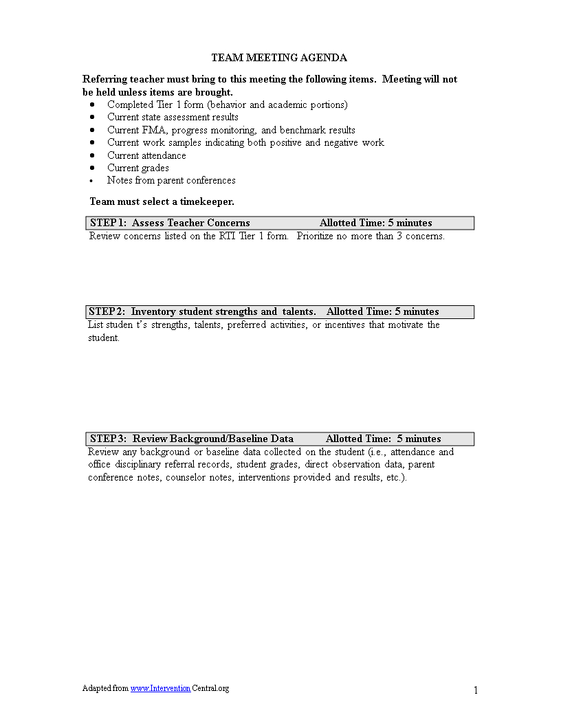 Team Meeting Agenda In Word Templates At in sizing 816 X 1056